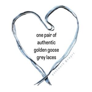 GOLDEN GOOSE 💯 Grey Shoelaces Extra Shoe Laces Superstar Ballstar Midstar Slides